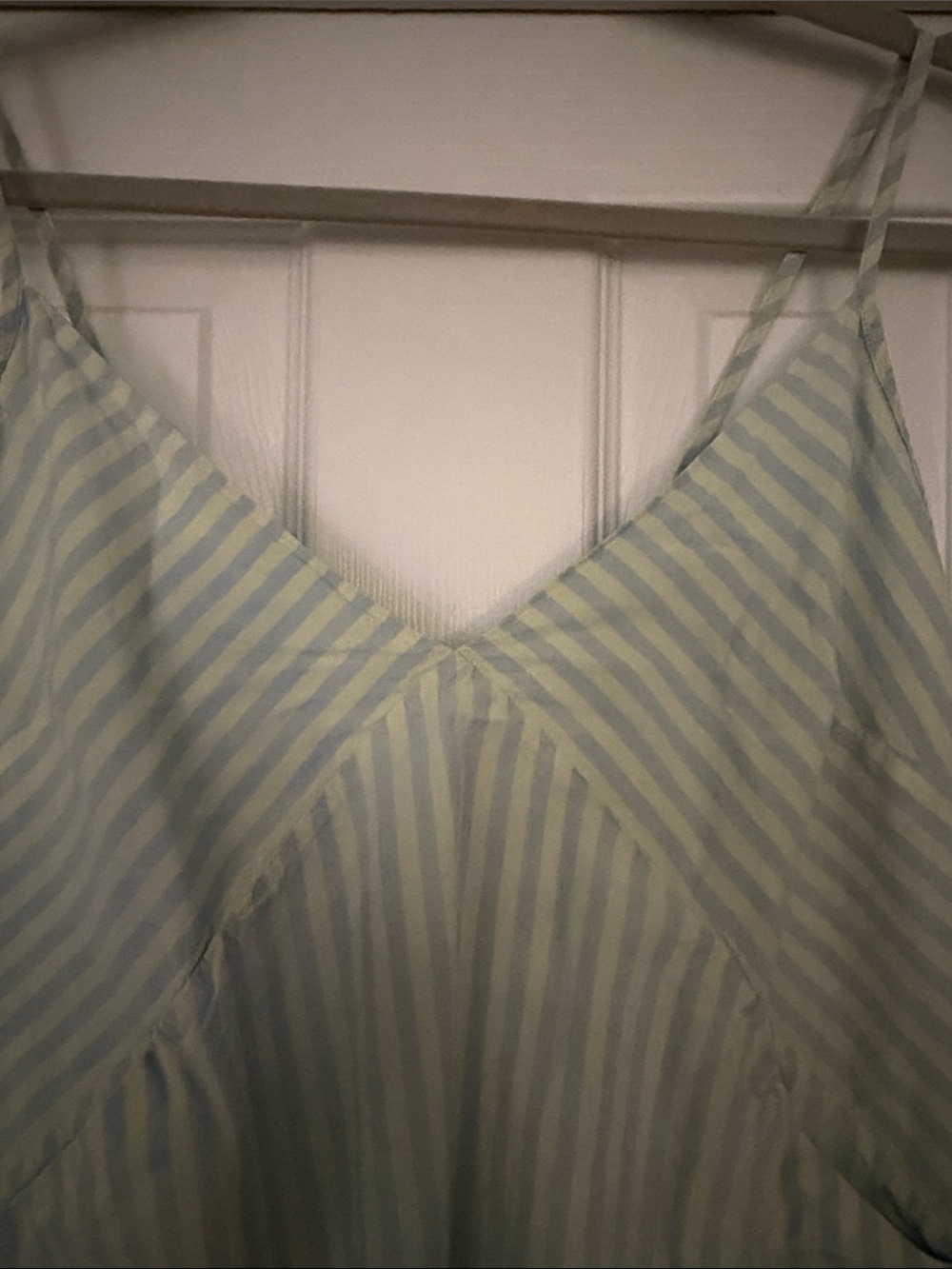 lunya Mint & Blue Striped Spaghetti-Strap Sleep Dress - Picture 3 of 6